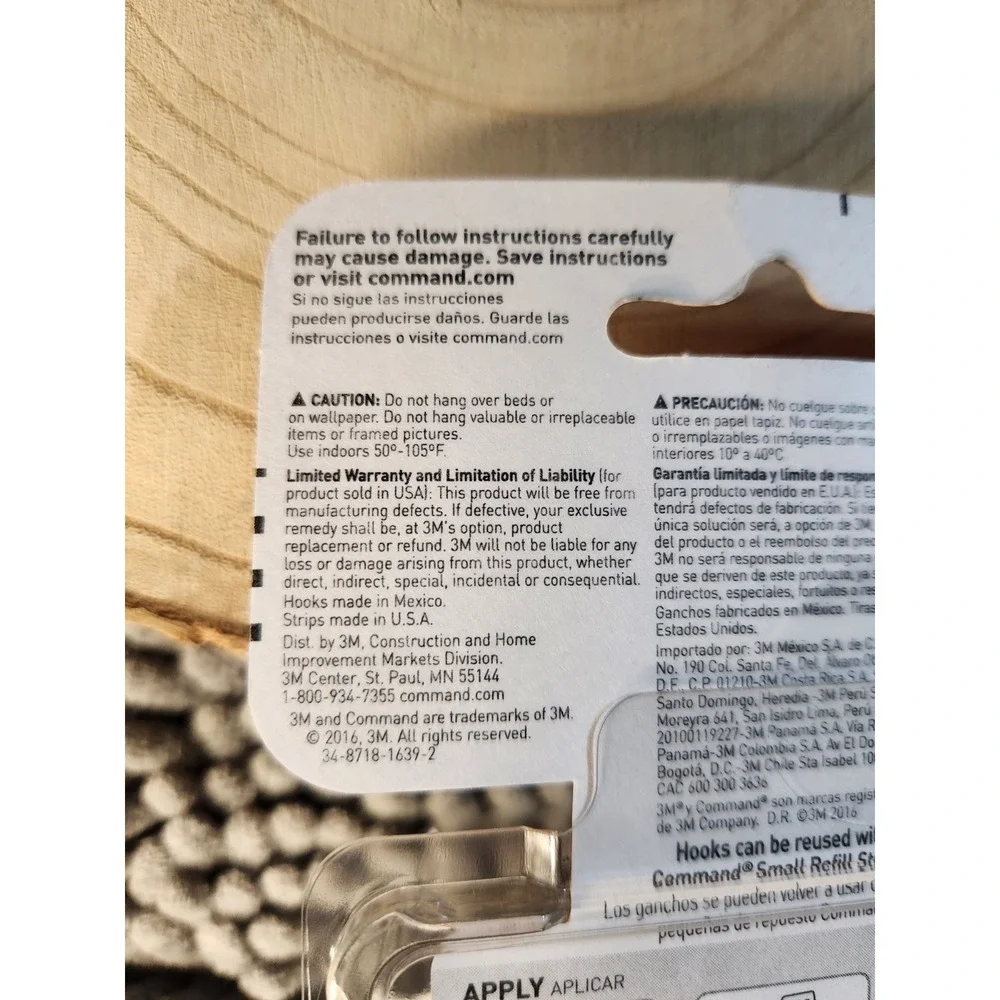 Command 1/2‎ lbs. Mini White Wall Mount Adhesive Utility Hooks Strips Value Pack
